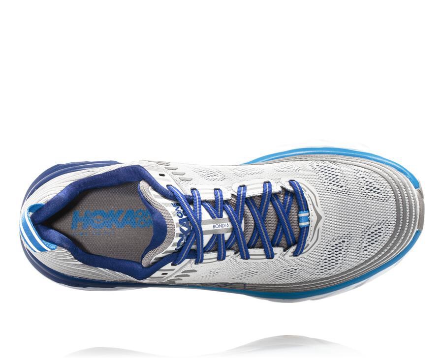 Hoka One One Running Shoes Mens Grey - Bondi 6 - 02418RVSJ